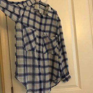 Zara Checkered see through shirt